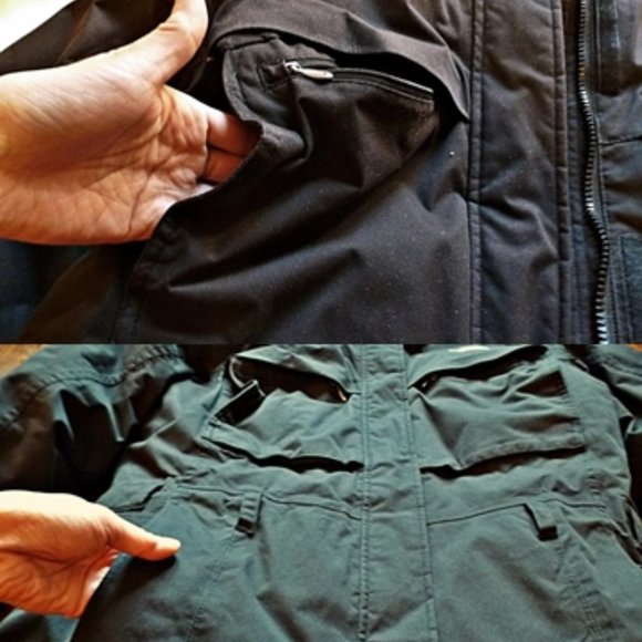 The North Face Women's Hyvent Goose Down Hooded Parka Coat Jacket in Black - Picture 8 of 16